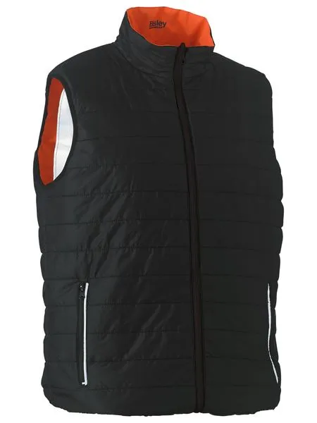Taped Hi Vis Reversible Puffer Vest For Men