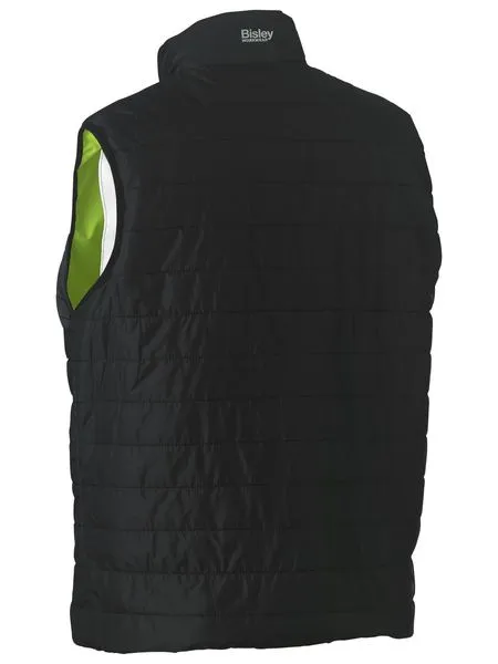 Taped Hi Vis Reversible Puffer Vest For Men