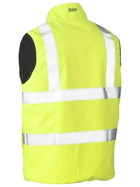 Taped Hi Vis Reversible Puffer Vest For Men