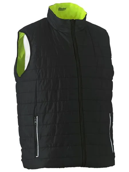 Taped Hi Vis Reversible Puffer Vest For Men