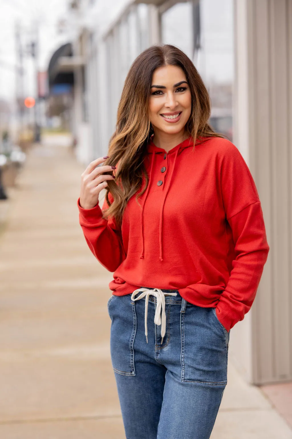 Thermal Hooded Henley