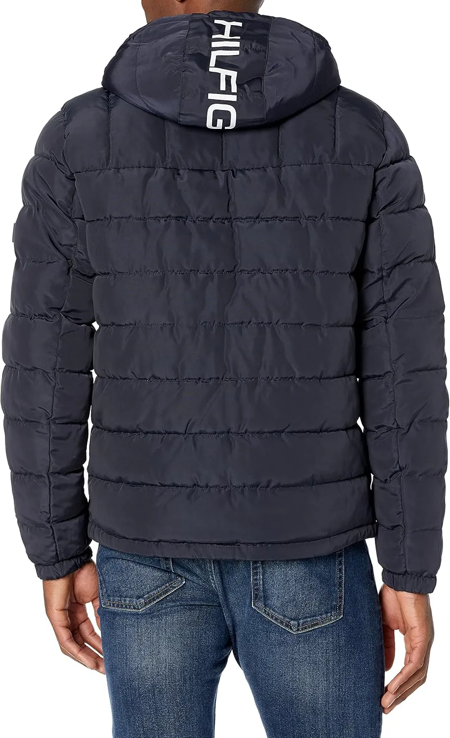 Tommy Hilfiger Men's Midweight Sherpa Lined Hooded Water Resistant Puffer Jacket
