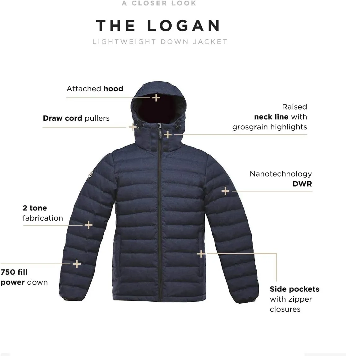 Triple F.A.T. Goose Men's Logan - Puffer Jacket Men With Hood - Down Jacket Men - Mens Winter Jackets - Bubble Coat