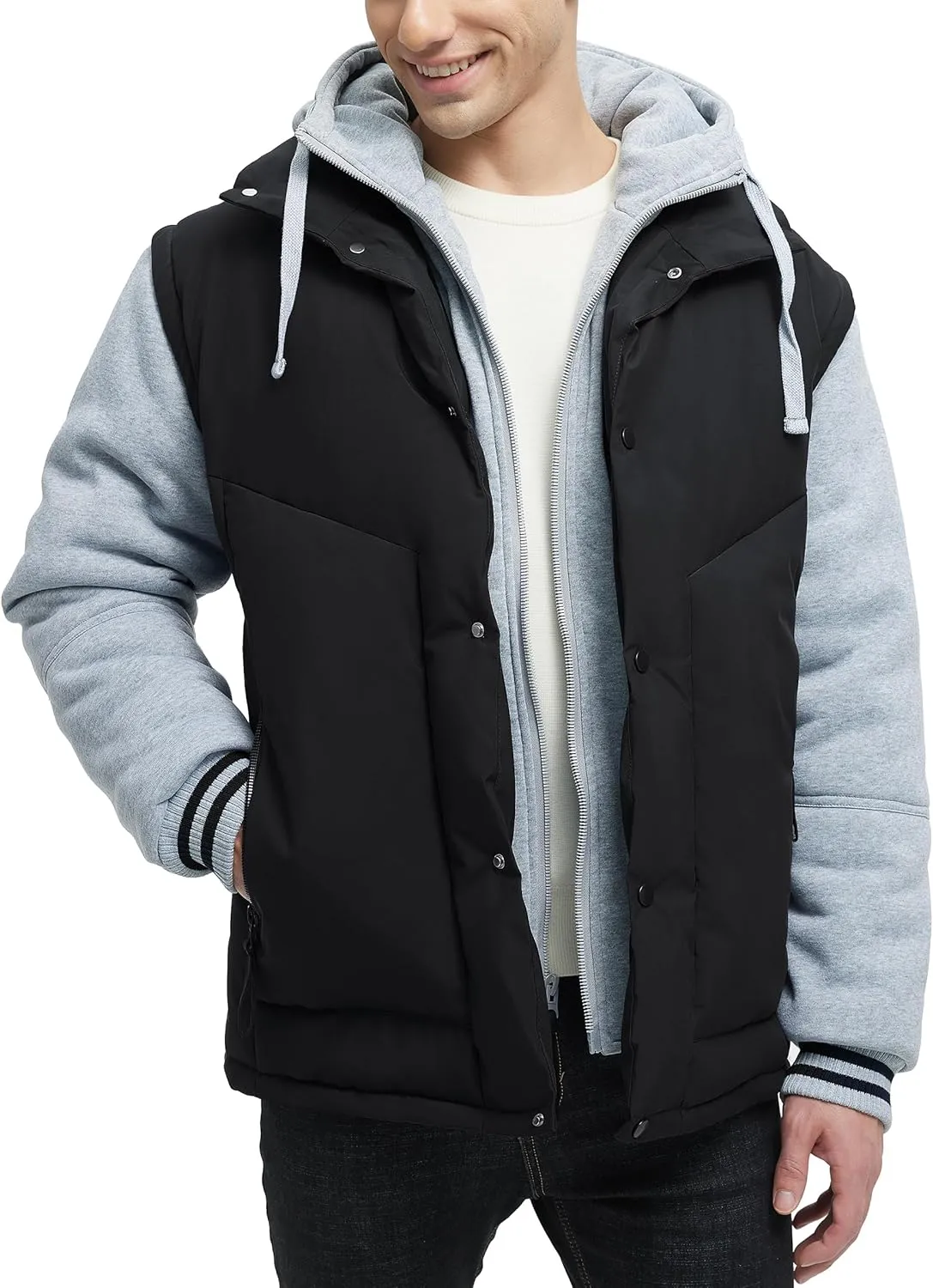 Winter Coats For Men Winter Jackets Water Resistant Warm Thicken Insulated Hooded Windproof Coat