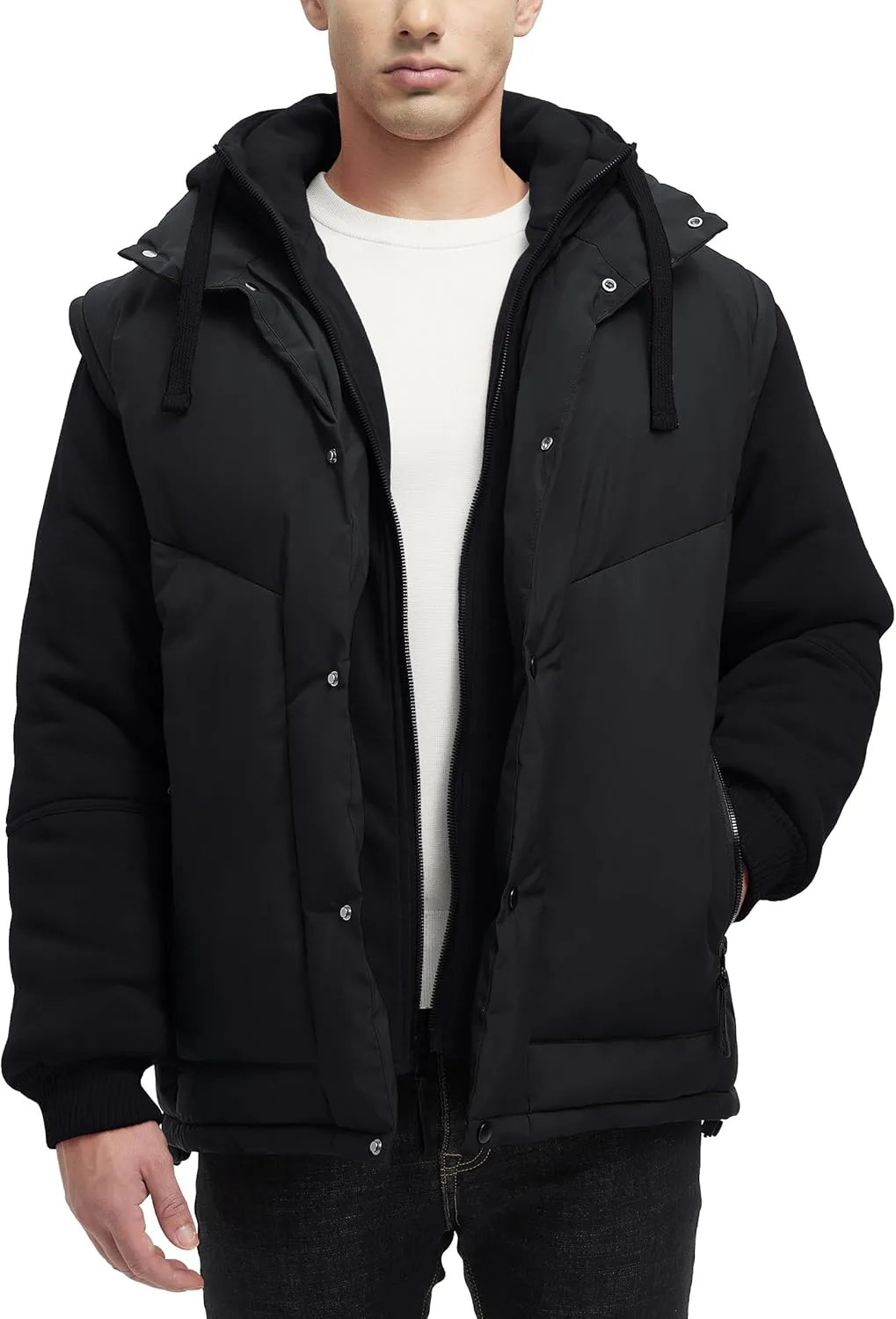 Winter Coats For Men Winter Jackets Water Resistant Warm Thicken Insulated Hooded Windproof Coat