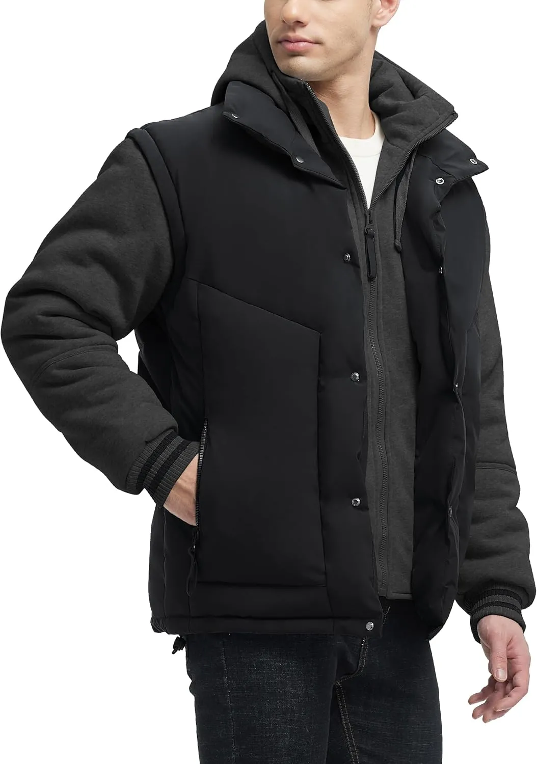 Winter Coats For Men Winter Jackets Water Resistant Warm Thicken Insulated Hooded Windproof Coat