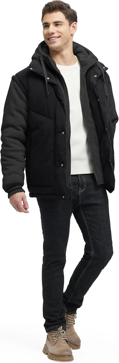 Winter Coats For Men Winter Jackets Water Resistant Warm Thicken Insulated Hooded Windproof Coat