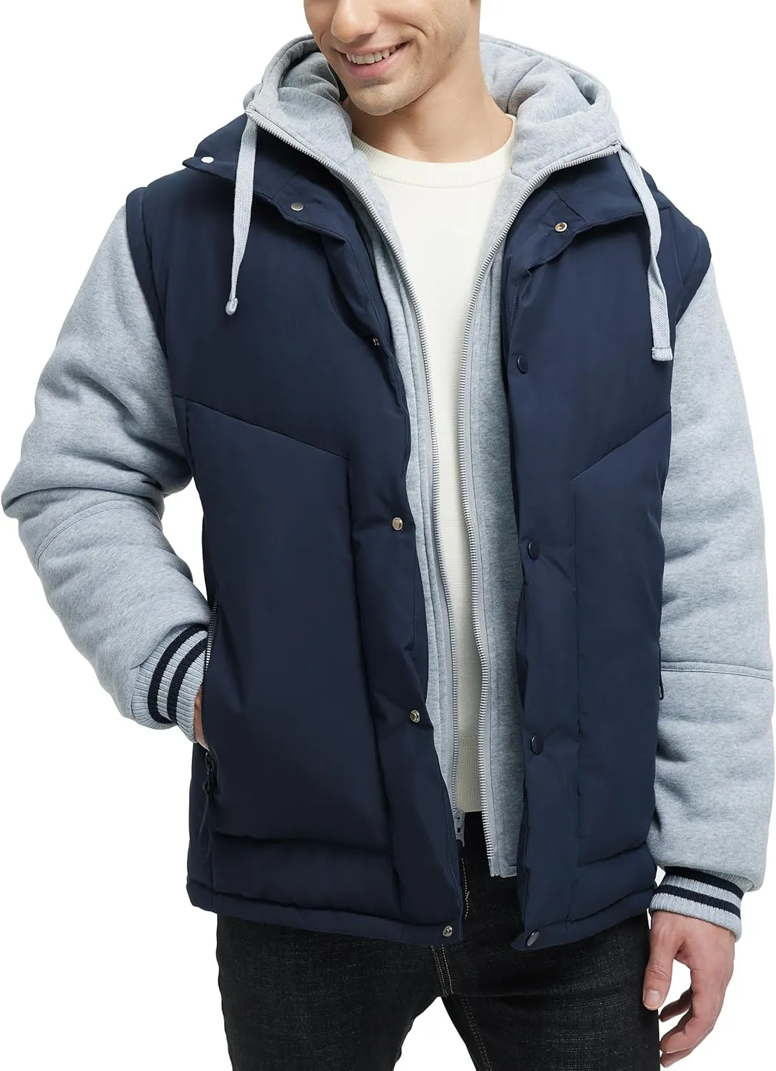 Winter Coats For Men Winter Jackets Water Resistant Warm Thicken Insulated Hooded Windproof Coat