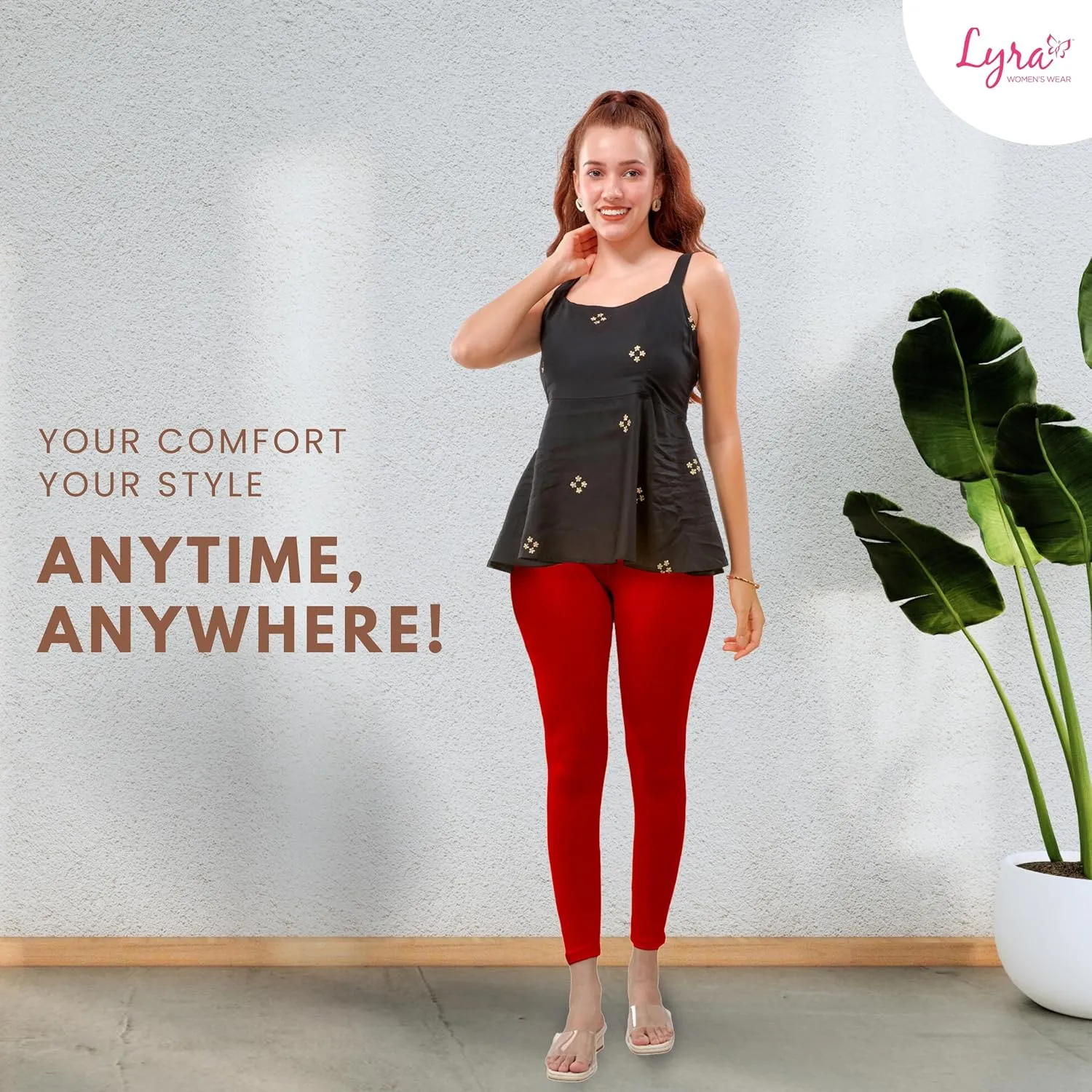 Women's Ankle Length Leggings | Elastic Waistband | Soft Fabric Stretchable Everyday Wear | Pack of 2