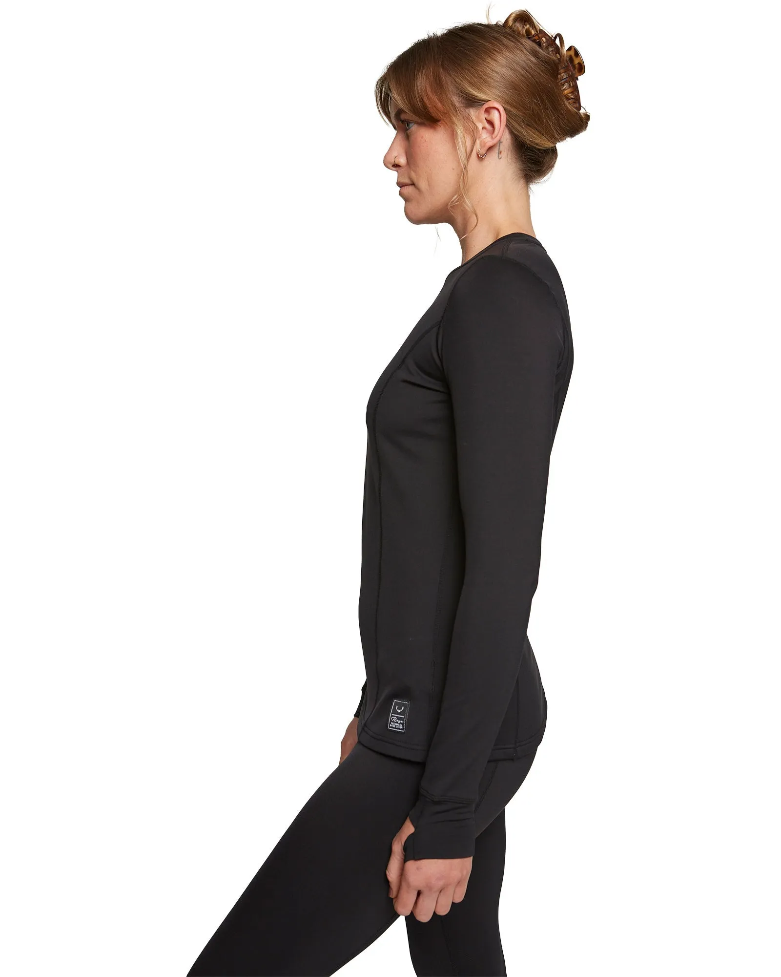 WOMENS LIVING BEST LIFE CREW NECK TOP - TRUE BLACK