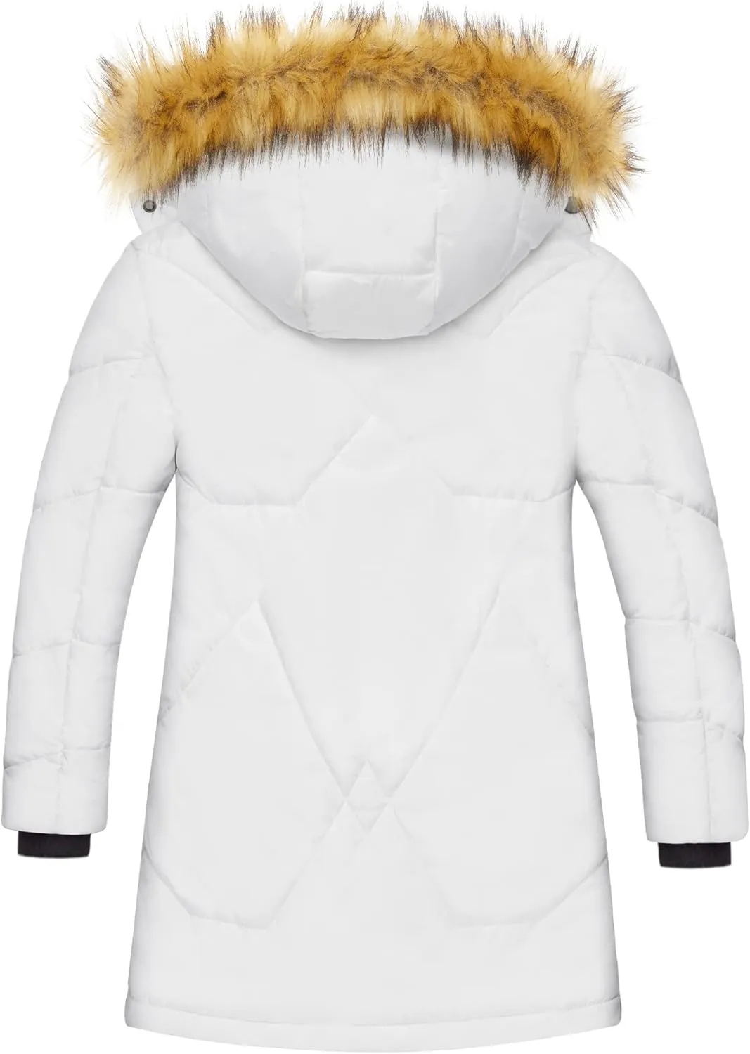 WULFUL Girl's Winter Coats Outerwear Down Puffer Jacket Waterproof with Warm Fur Hood