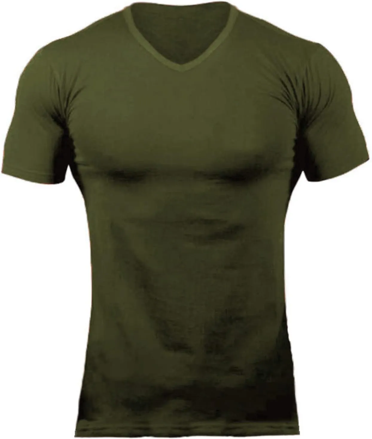 ZUEVI Men's Workout T Shirts Slim Fit Athletic Bodybuilding T-Shirts Muscle Short Sleeve V Neck Tees